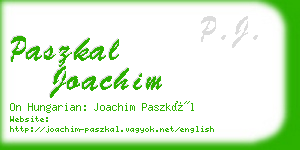 paszkal joachim business card